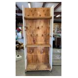 Rolling shelf, 86 inches tall x 36 inches wide x