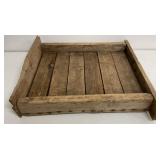 Vintage wooden tray, 25 in L x 24 in W x 6 in H