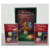 Vintage Joe Camel ashtray and Winston Holiday