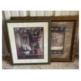 2 framed art pieces, Our World Abundance, 33 x 27