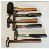 6 hammers, Proto Brass Hammer, NAPA H-77 12oz