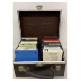 Vintage 8 Track Faux Leather Case Carry Handle