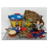 Vintage toys, police and fire chief vehicles,