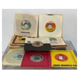 43 vintage 45 rpm vinyl records, Bellamy