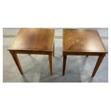 Vintage Wood Side Tables 20x20x20.5 in Tall