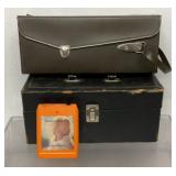 2 Vintage 8 Track Cases Carry Handle Portable and