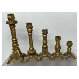 Regency style bronze/gold ceramic candlestick