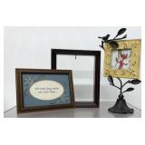 Wooden ornament display box, 9 in. T, 7.5 in. W,