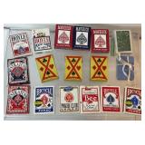 17 decks of vintage playing cards