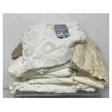 Lace tablecloths, sheets, pillow cases, sheet