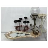 Candle holders, mirror with candle holder 21 in