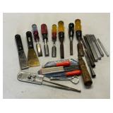 vintage woodworking tools, chisels Stanley,