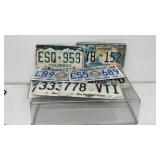 9 license plates, Arkansas, Oklahoma, Colorado
