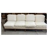 Vintage Wood Frame Couch 94 in Long 32in Deep and