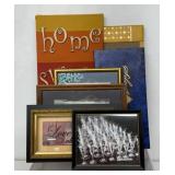 Decorative wall art, framed and canvas, Home