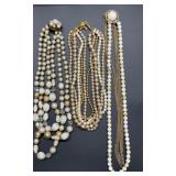 3 Vintage beaded necklaces