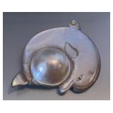Blister Pearl carved dolphin pendant