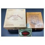 3 Vintage Cigar boxes, biggest 8x4
