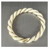 14k (585) Gold Twist Bone? Wedding Mourning Ring