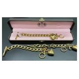 3 Juicy Couture gold tone bracelets