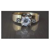 18k gold & diamond ring  4.25g size 6