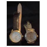 Ladies watches, Timex Indiglo with leather band,