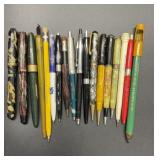 Vintage 14k gold Calligraphy pens and Ball point