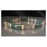 18k Gold Hade Segmented Bracelet 10.28g