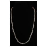 Mikimoto Pearl Necklace stamped M SIL And storage