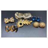Vintage Shoe clips, Earrings, Clip on earrings,