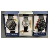 3 Watches with original boxes and tags, two