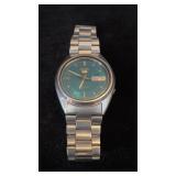 Seiko 5 emerald green watch