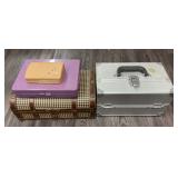 Jewelry/Make up boxes, Metal one has keys 12x8