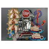 15 Beaded clothes patches, largest one 9x7