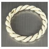 14k (585) Gold Twist Bone? Wedding Mourning Ring