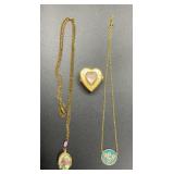 Metal gold tone mini jewelry box Florenza, 2