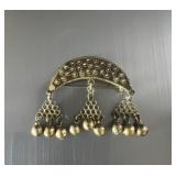 Vintage Israeli Sterling Silver Dangle Brooch