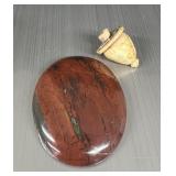 Red Jasper Gemstone, miniature spinning top