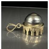 14k Tahitian Black Pearl pendant 8.28g 13.6mm