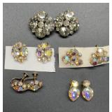 5 Vintage Weiss clip on earrings