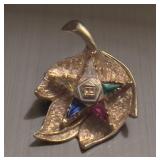 14k gold Order of the Eastern Star Brooch artist