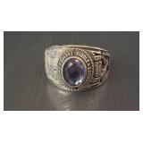 10k gold Amethyst stone Josten 1997 class ring,