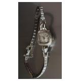 14K gold and diamond Baylor ladies watch 15.83g