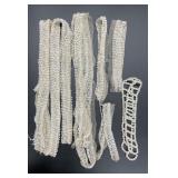 Lace frantic with beads for a necklace, 6 pieces