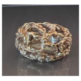 14k Gold Dome open work cocktail ring size 6.5,