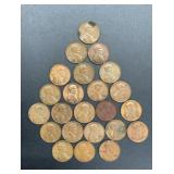 23 United state Lincoln Wheat Pennieï¿½s.