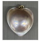 Blister Pearl Heart Pendant 4.71g