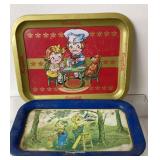 2 vintage 1998 Campbell's Soup metal serving