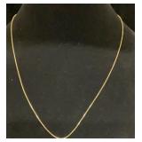 14K Gold necklace, 10.5 Long. 1.86 grams