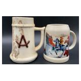 Vintage stoneware beer stein, with the letter A